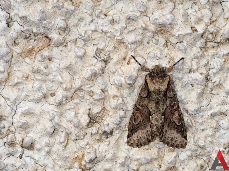 A moth on a wall for the blog titled "Pantry Pests."