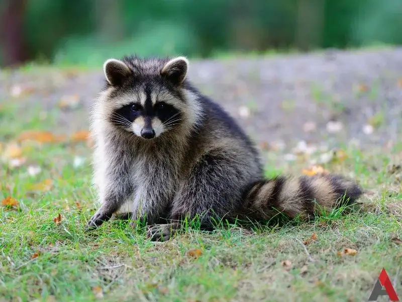 Raccoon in a flowery meadow for wildlife control service page in Banner Elk, North Carolina