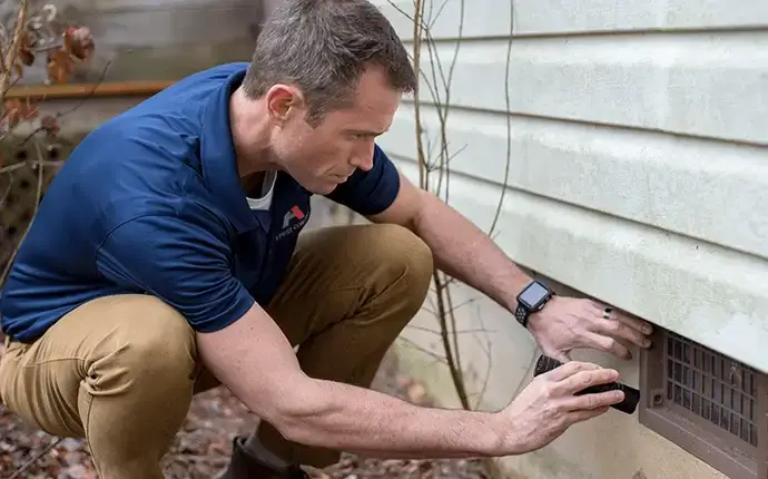 A male pest professional provides expert rodent control services in Boone, NC.